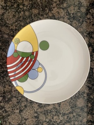 Tiffany & Co. Frank Lloyd Wright CABARET Salad Plate 7 5/8  Circles PRISTINE