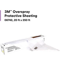 3M Overspray Protective Sheeting 06742, Tear Resistant, 20 ft x 250 ft