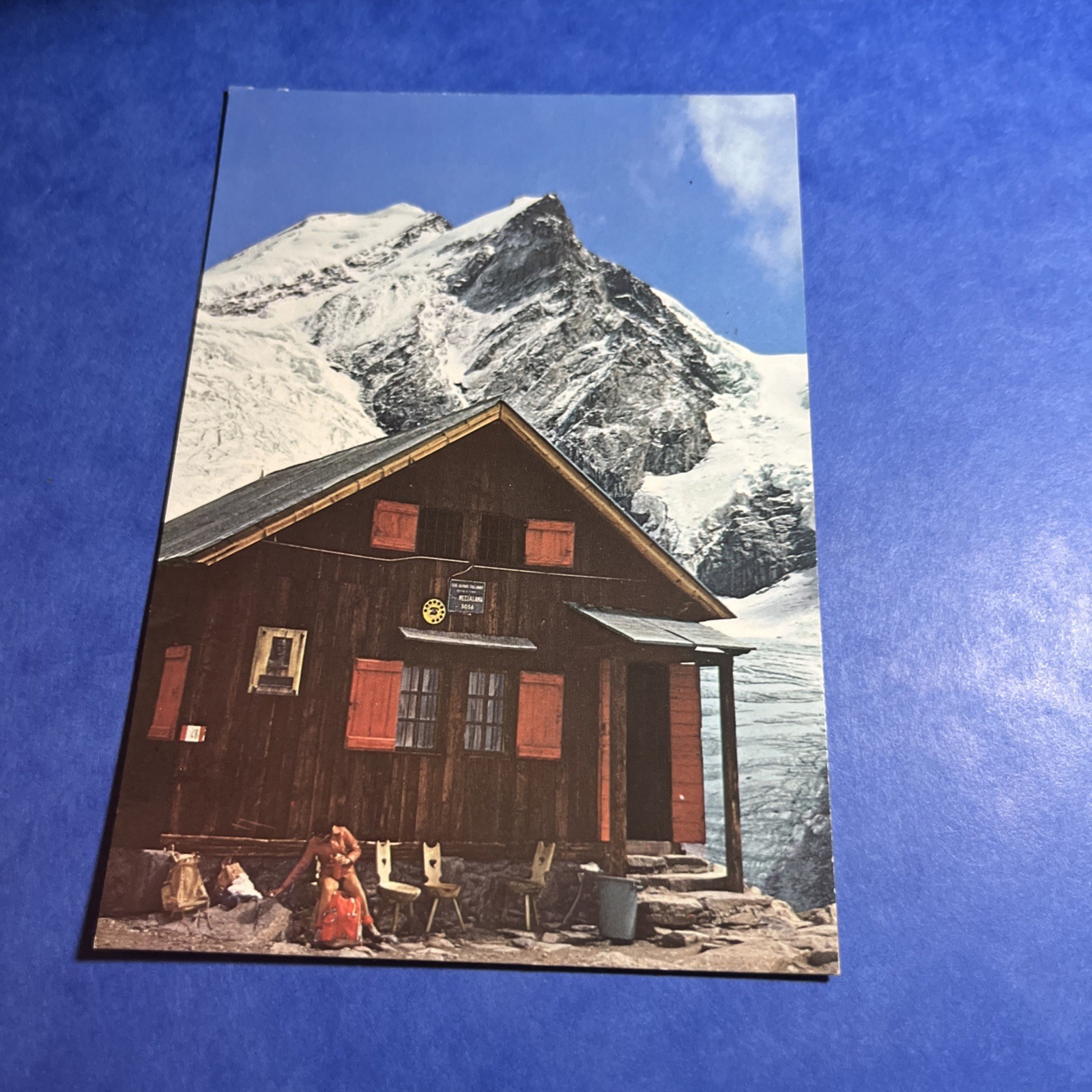 CATENA DEL MONTE ROSA - RIFUGIO MEZZALAMA  CARTOLINA A COLORI VINTAGE COLLEZIONE