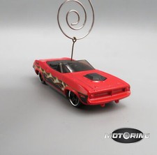 Plymouth Barracuda Red Flame Convertible Car Christmas Tree Ornament Diecast