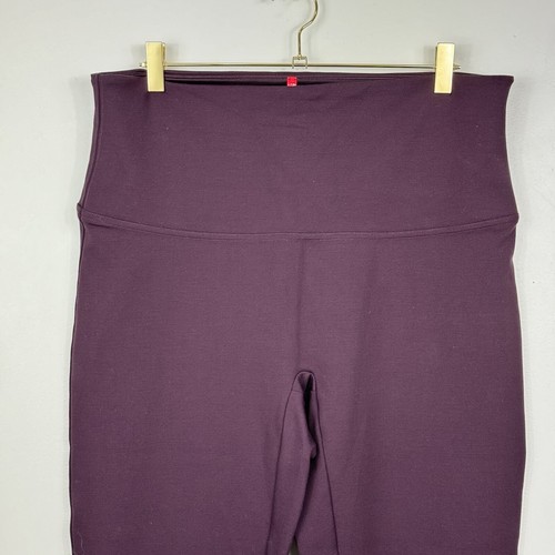 Spanx Ponte Leggings Pantaloni Stile Spacchi 20262R Taglia 1X Viola Vino Lunghezza Caviglia - Foto 2 di 14