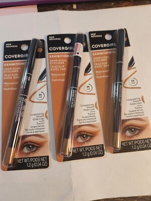 Lot of 3 Covergirl Exhibitionist 24 HR Kohl Eyeliner Waterproof #400 Gold