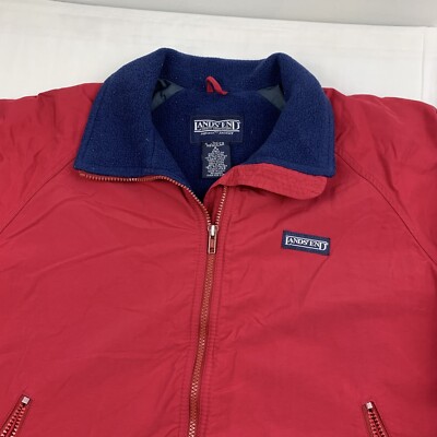 Vintage Lands End Squall Jacket Womens Medium Red Heavy Vintage Lands End Squall Jacket Womens Medium Red Heavy