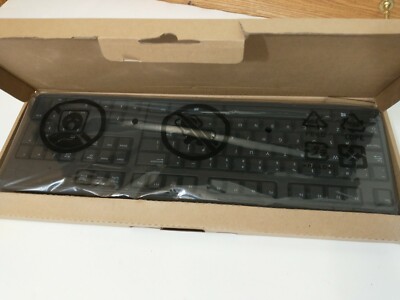 Dell QWERTY Keyboard Black KB212-B Rev A00 New In Open Box USB WIRED 