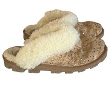 UGG Coquette Clog Slippers Laser Cut Chestnut 8