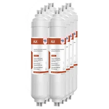 1-8PK pH+ Inline Mineral Alkaline Water Filter Under Sink Replacement Cartridges