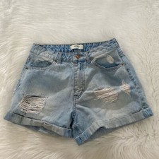 Forever 21 Blue Distressed Denim Shirts 26