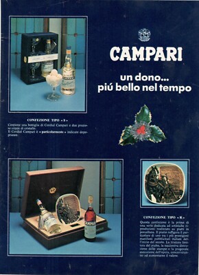 Cordial Bitter Campari Gift Box Advertisement 1 Page 1977 Original