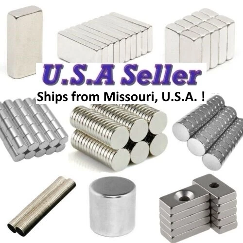 25 50 100 Pcs Round Disc Block Magnets Rare Earth Neodymium N52 N50 N42 ALL Size