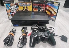 Sony PlayStation 2 PS2 Fat + 4 Games  SCPH-30001 Gaming Console 👌 Fully Tested