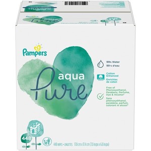 pampers aqua pure wipes 56 count