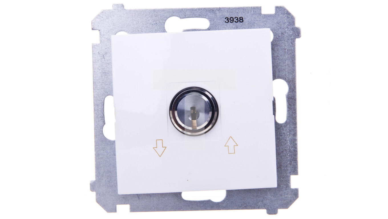 Simon 54 Three-position key-operated blind switch /I-0-II/ white DPZK.01/ /T2UK