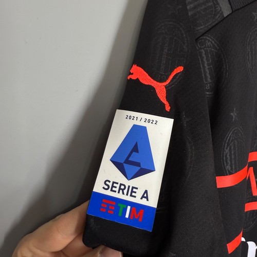 BNWT AC MILAN ITALY 2022 2023 THIRD BLACK FOOTBALL JERSEY SHIRT #11 IBRAHIMOVIC - Picture 4 of 7