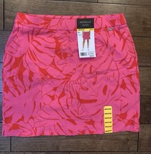 Rafaella Skirt Comfort Waistband Front Pockets Stretch Skort MEDIUM NWT Pink
