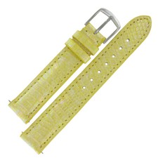 Hadley Roma LSIL103 16mm Yellow Genuine Java Lizard Watch Band Ladies Strap
