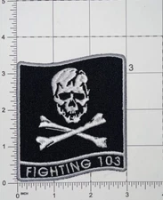 USN VF-103 Fighting 103 Jolly Rogers Patch Hook & Iron-On Repro New A1190