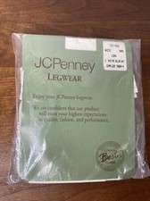 Vintage JC Penneys Thigh High Stretch Stocking Nylons White Long New NOS 2 Pair