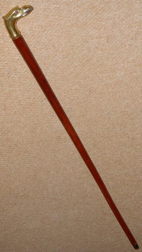 Edwardian Walking Stick - Intricate Heavy Brass Griffin Head Top - Picture 2 of 10