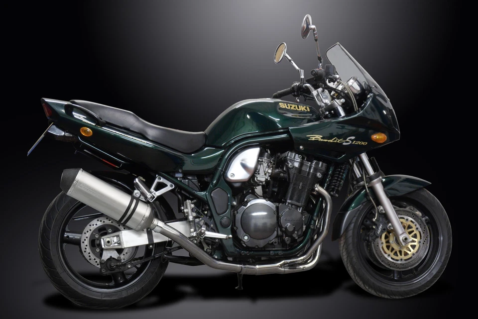 Silenciador escape completo Suzuki GSF1200 Bandit 1995-2005 4-1 13,5" X-Oval titanio Foto 4 de 4