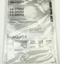 NUOVO Sharp Aquos LC-37D5U LC-32D5U LC-26D5U LCD TV manuale di funzionamento TINS-B627WJZZ