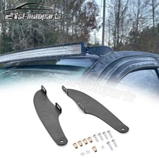 Curved 52'' LED Light Bar Upper Roof Mounts Brackets For 2007-2021 Toyota Tundra