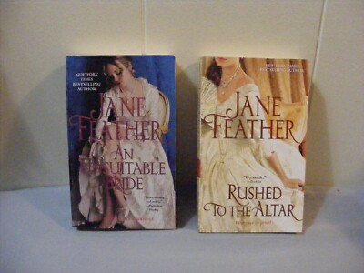 2  of 3 BLACKWATER BRIDES by JANE FEATHER- Historical romance -  pbs  FREE SHIP