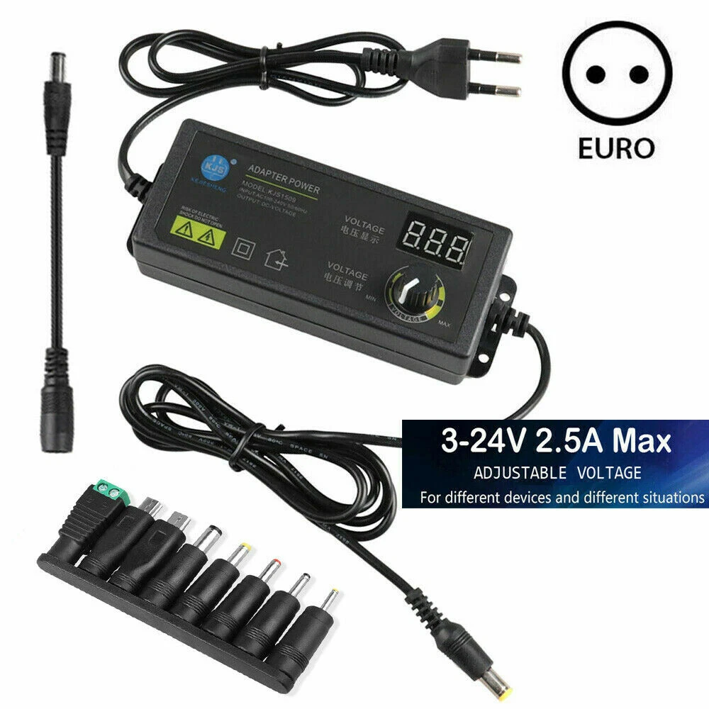 9-24V/3-12V/4-24V Adjustable Power Adapter LED Power Supply Transformer AM