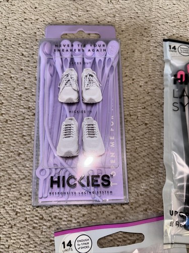 HICKIES Tie-Free Lacing System Shoelaces Pink Purple Black Blue New/Used - Picture 6 of 7