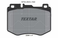 Textar 2206101 brake pad set, disc brake for Mercedes-Benz, Mercedes-Benz (BBDC)