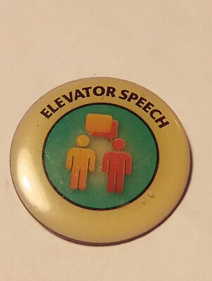 ELEVATOR SPEECH LOGO PIN GREAT FOR ANY VINTAGE COLLECTION!