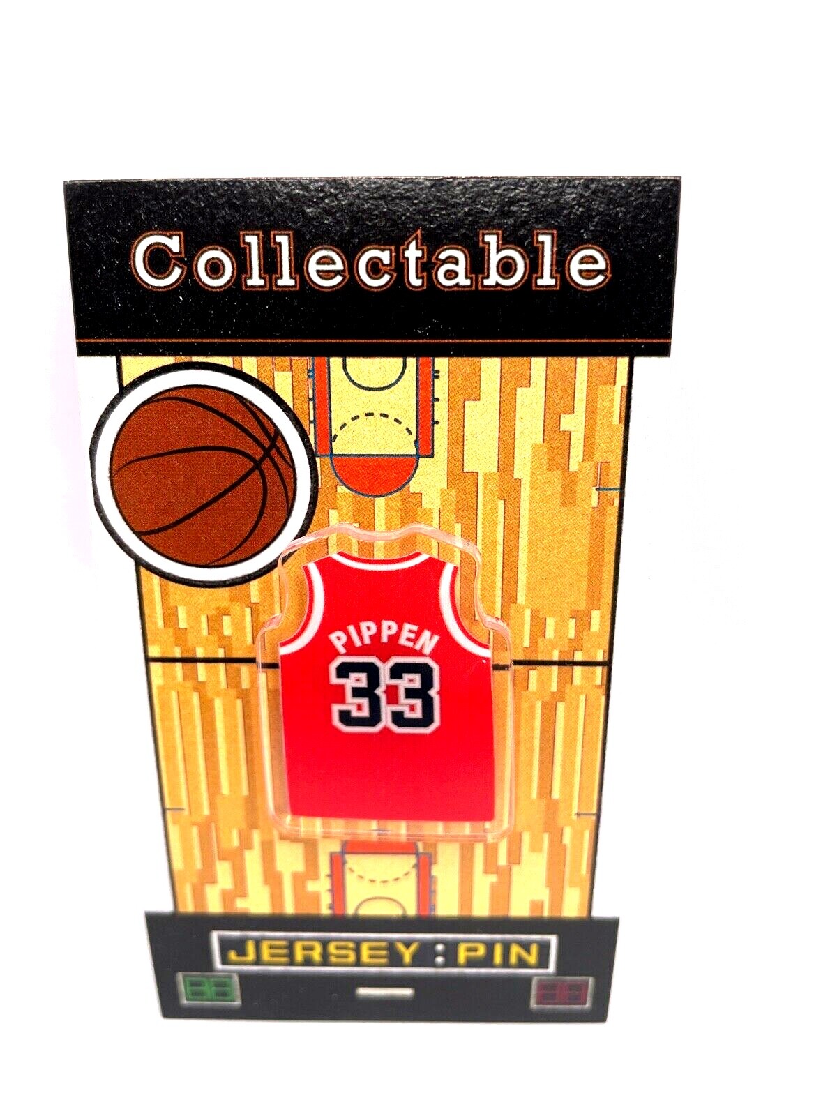 Chicago Bulls Scottie Pippen jersey lapel pin-Classic Collectable-6X CHAMPION