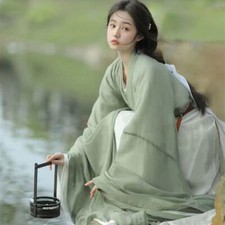 Green Hanfu Wide Sleeve Chinese Ancient Style Dress Adult Hanfu Female Summer