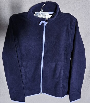 New Navy Blue Amazon Essentials Girls Large 10 Polar Fleece Full-Zip Mock Jacket