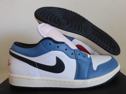 Nike Air Jordan 1 Low Se White-Armory Navy-Aegean Storm Blue Sz 11 [HM3711-144]