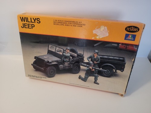Testors Italeri 1/35 Willys Jeep w/Trailer. Complete. #314