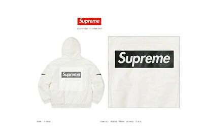 Nike X Supreme Mens Leather Bomber Jacket/Anorak White/Sail Nike X Supreme Mens Leather Bomber Jacket/Anorak White/Sail