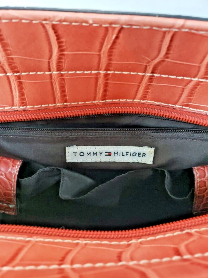 Tommy Hilfiger Mujer Coral Crock Bolso de Mano Bolso Cartera Foto 4 de 4