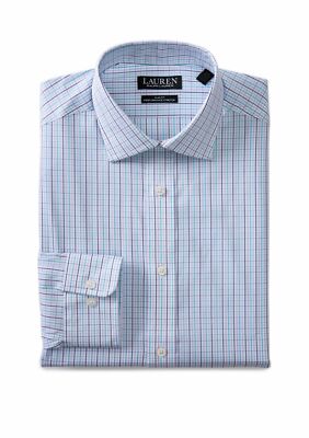 Lauren Ralph Lauren Men's Slim Fit UltraFlex Multi Check Button Down Shirt - Blue Multi - 17 32/33