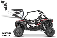 AMR Racing Graphic Wrap Kit Polaris RZR 1000 UTV  Door Inserts 2014 GRAPHITE CRY