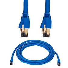 Cat8 Ethernet Cable RJ45 Shielded High Speed 40Gbps Internet Blue Copper Lot