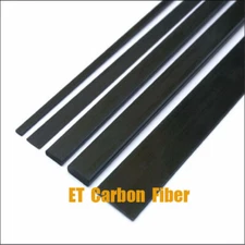 500mm Pultruded Carbon Fiber Flat Shape Solid Bar Strip Multi Sizes