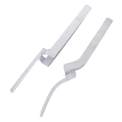 2 Pcs Dental Articulating Paper Holder Serrated Plier Tweezer Straight/Curved