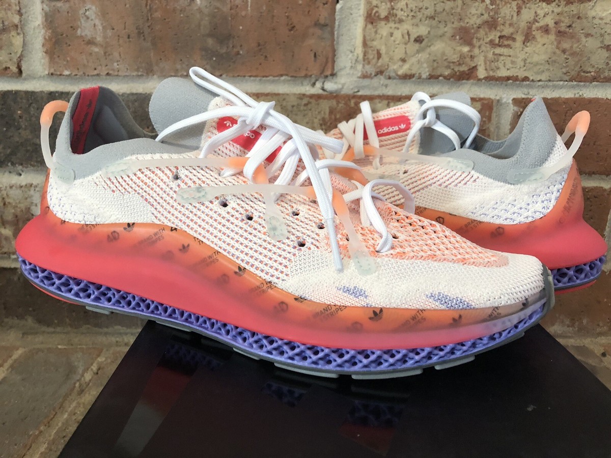 ファチュイテ New 9 Adidas 4D Fusio Primeknit Sunset White Purple Orange Boost