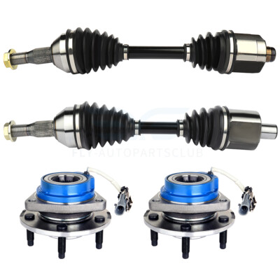 2xWheel Hub Bearing+2xCV Axle Shaft For Chevy Impala Pontiac Grand Prix V6 Front