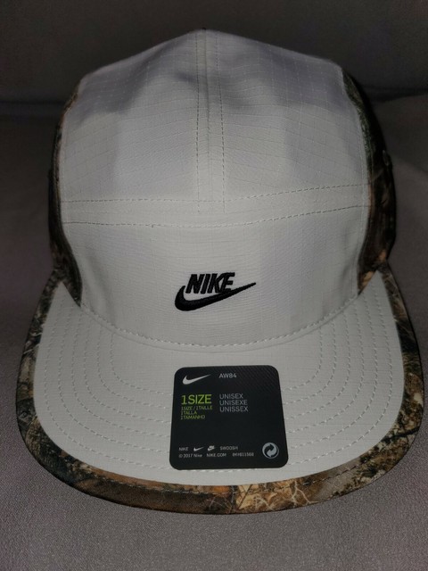 Nike Aw84 White Real Tree Camo 5 Panel 