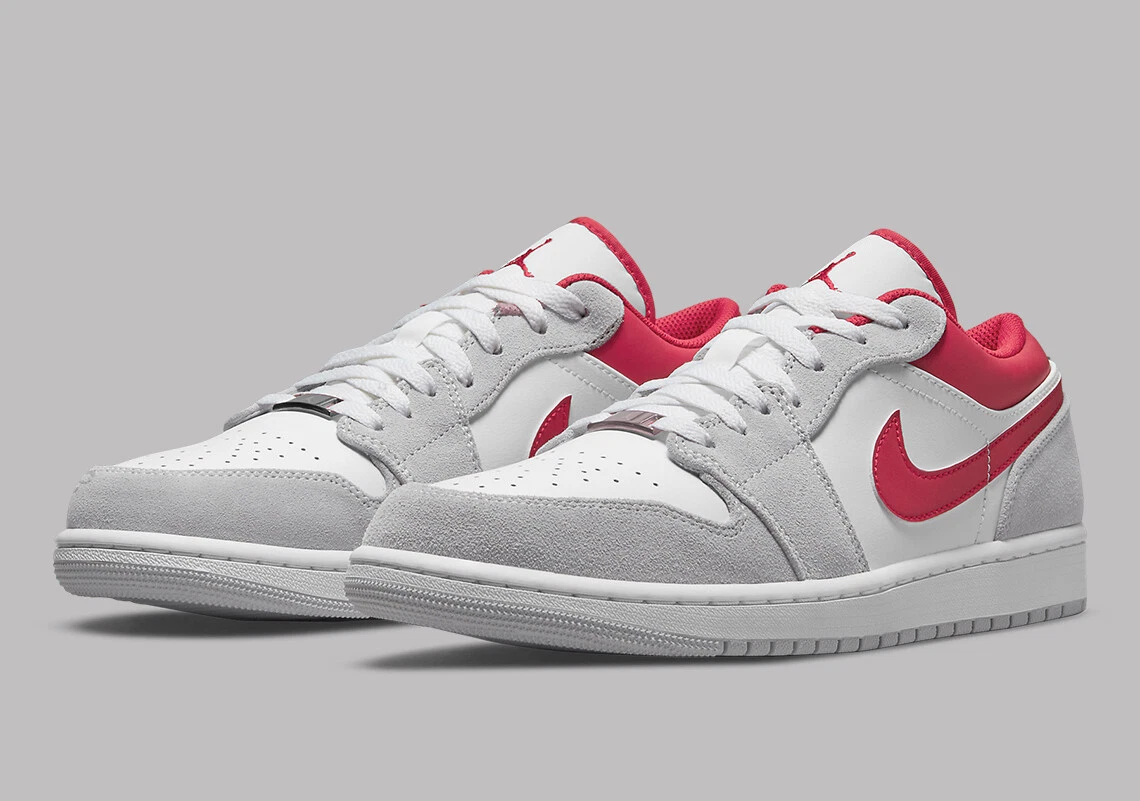 Air Jordan 1 Low SE Light Smoke Grey Gym Red