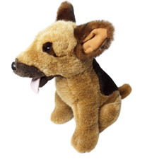 Kellytoy German Shephard Puppy Dog 14" Plush Brown Black Stuffed Animal Toy