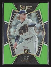 2022 Panini Select #107 Shane Baz Premier Level Neon Green Rookie RC Tampa Rays