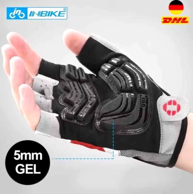 INBIKE GEL Fahrradhandschuhe stoßfest Fitness & Fahrrad Handschuhe Herren Damen Sommer