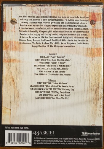 DVD Country's Family Reunion: God Bless America Again Volumes 3 & 4 NEW - Imagen 2 de 2